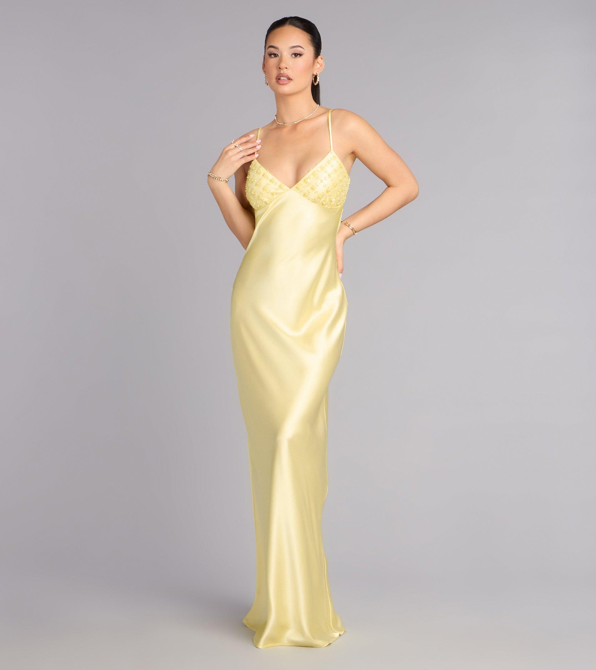 05002-000670_1_YELLOW_RubySatinLowBackColumnFormalDress