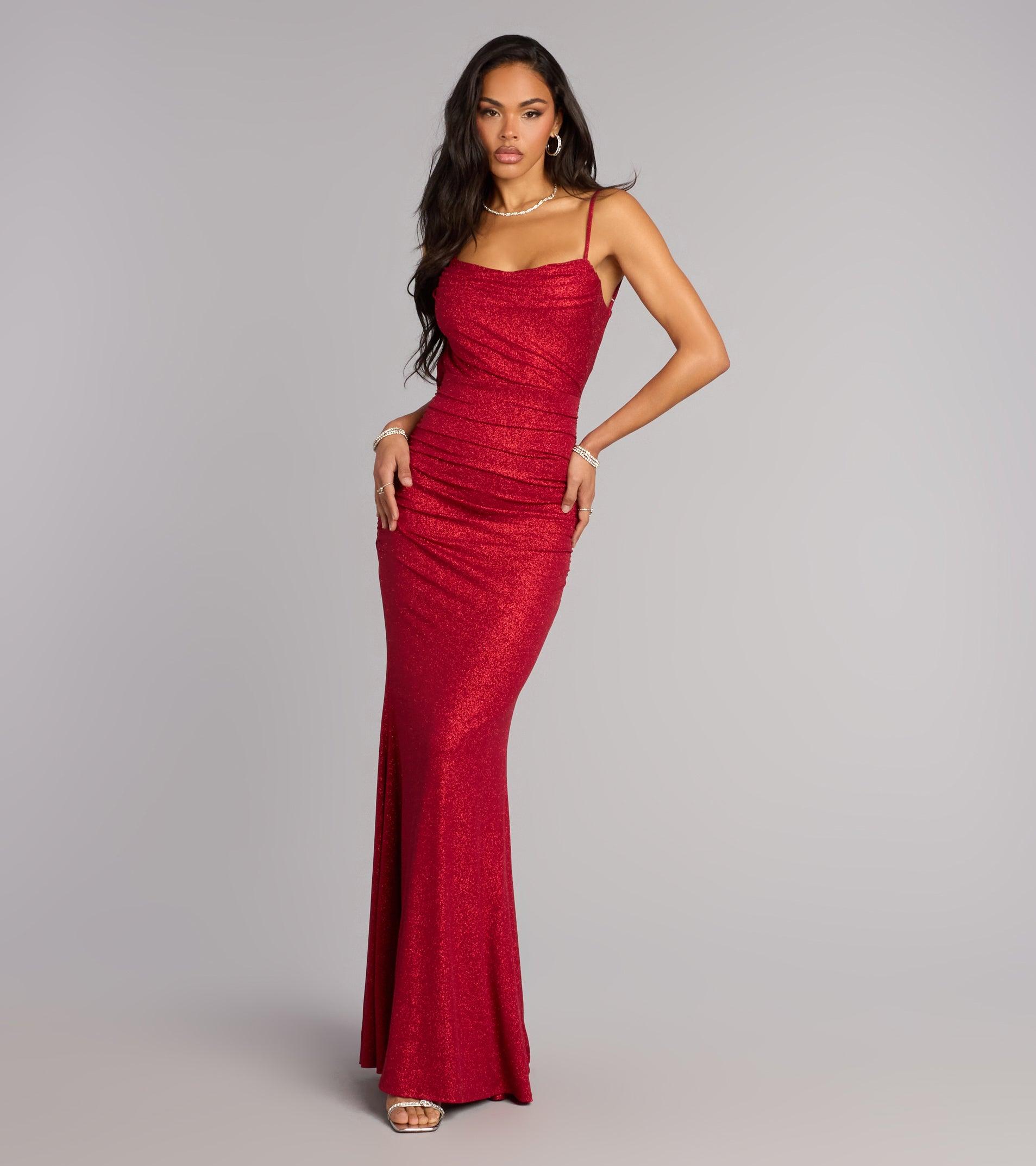 05002-000925_1_RED_GLITTERITYCOWLNECKSPGSTRAPRUCHEDMERMAID05002000925060