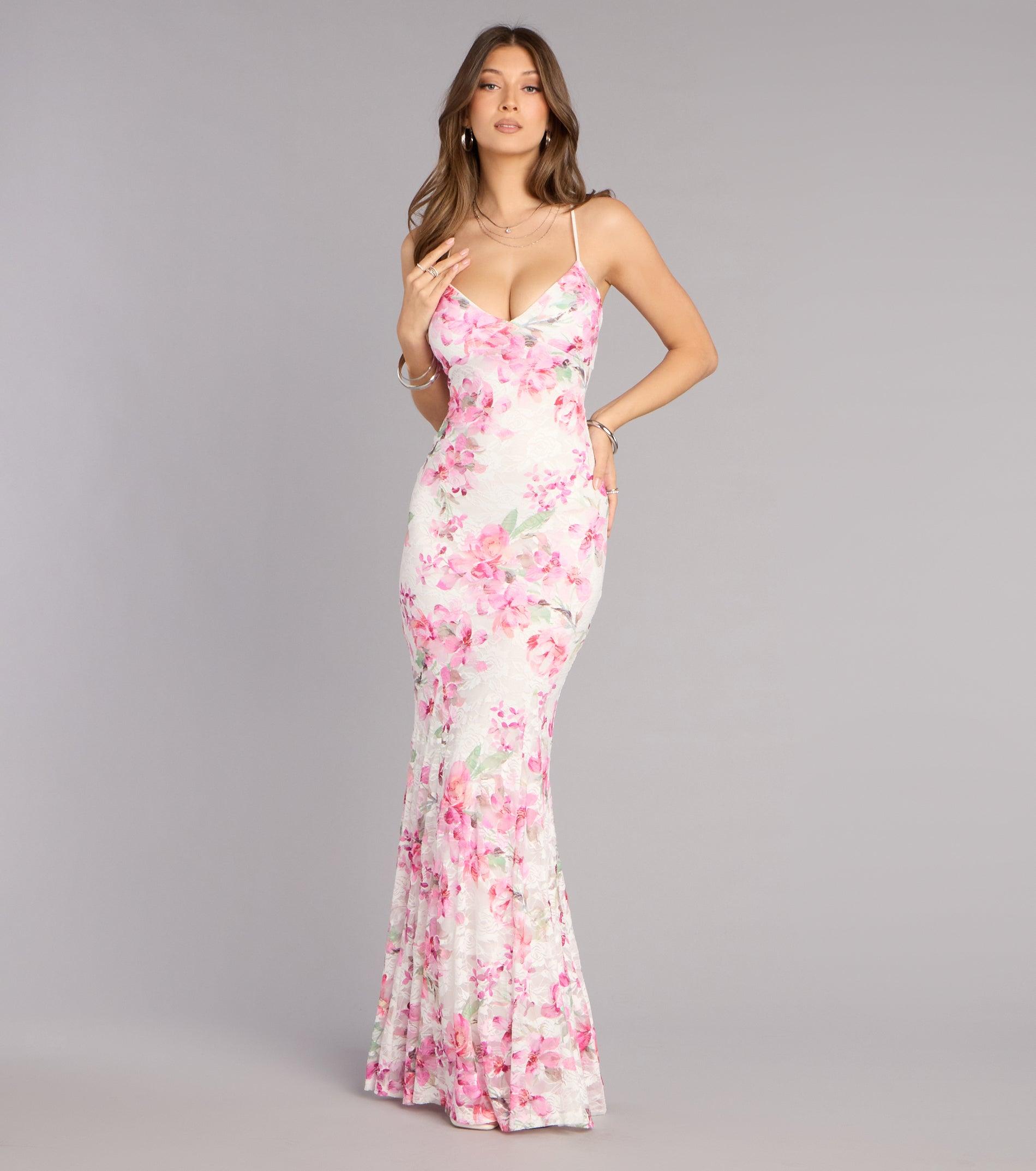 05002-001073_1_PINK_FLORALLACEVNECKSPGSTRAPMERMAID05002001073063
