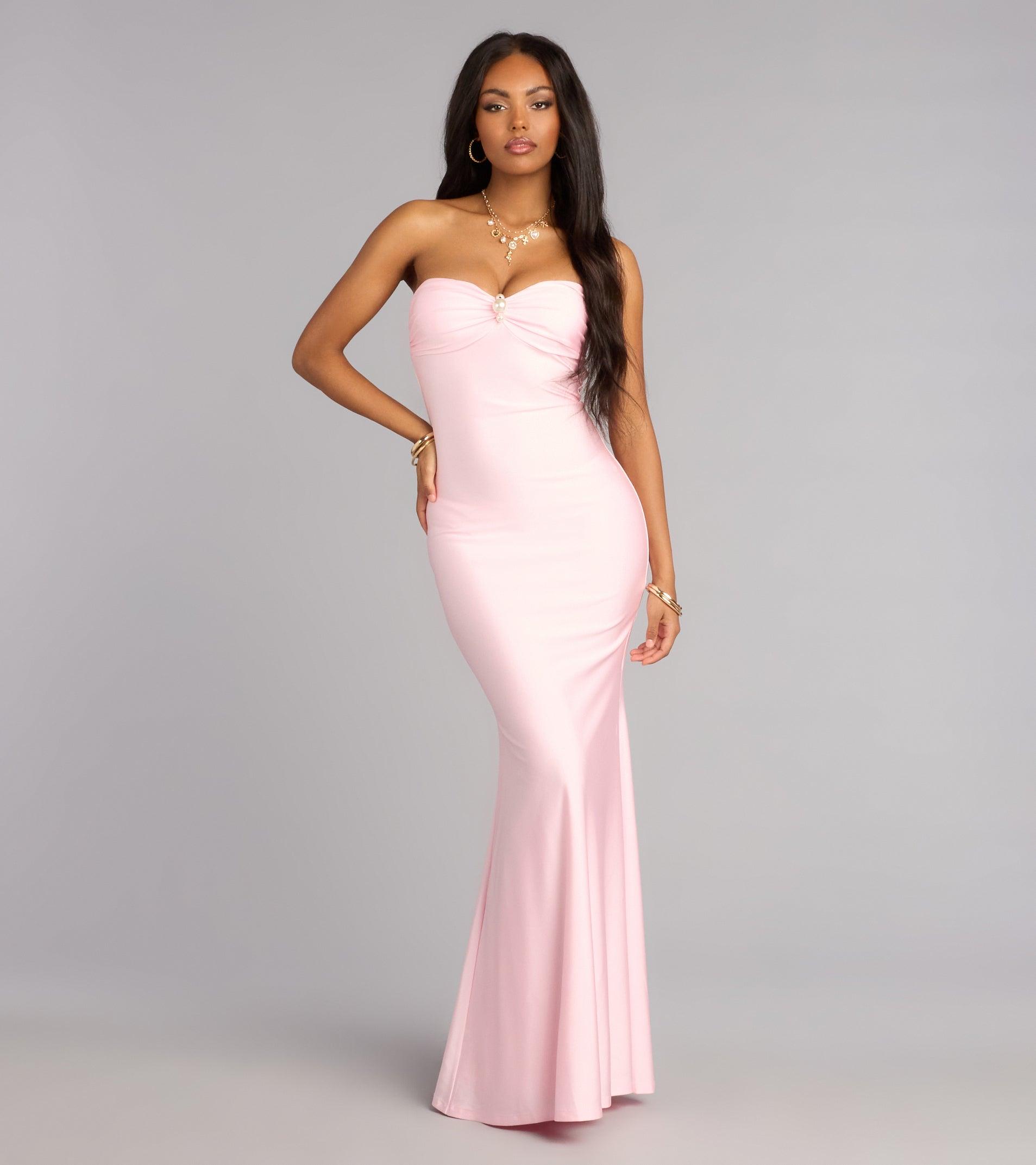 05002-001301_1_PINK_VKDSHAKIRASWEETHEARTSTRAPLESSRUCHEDMERMAIDWPEARLS05002001301063