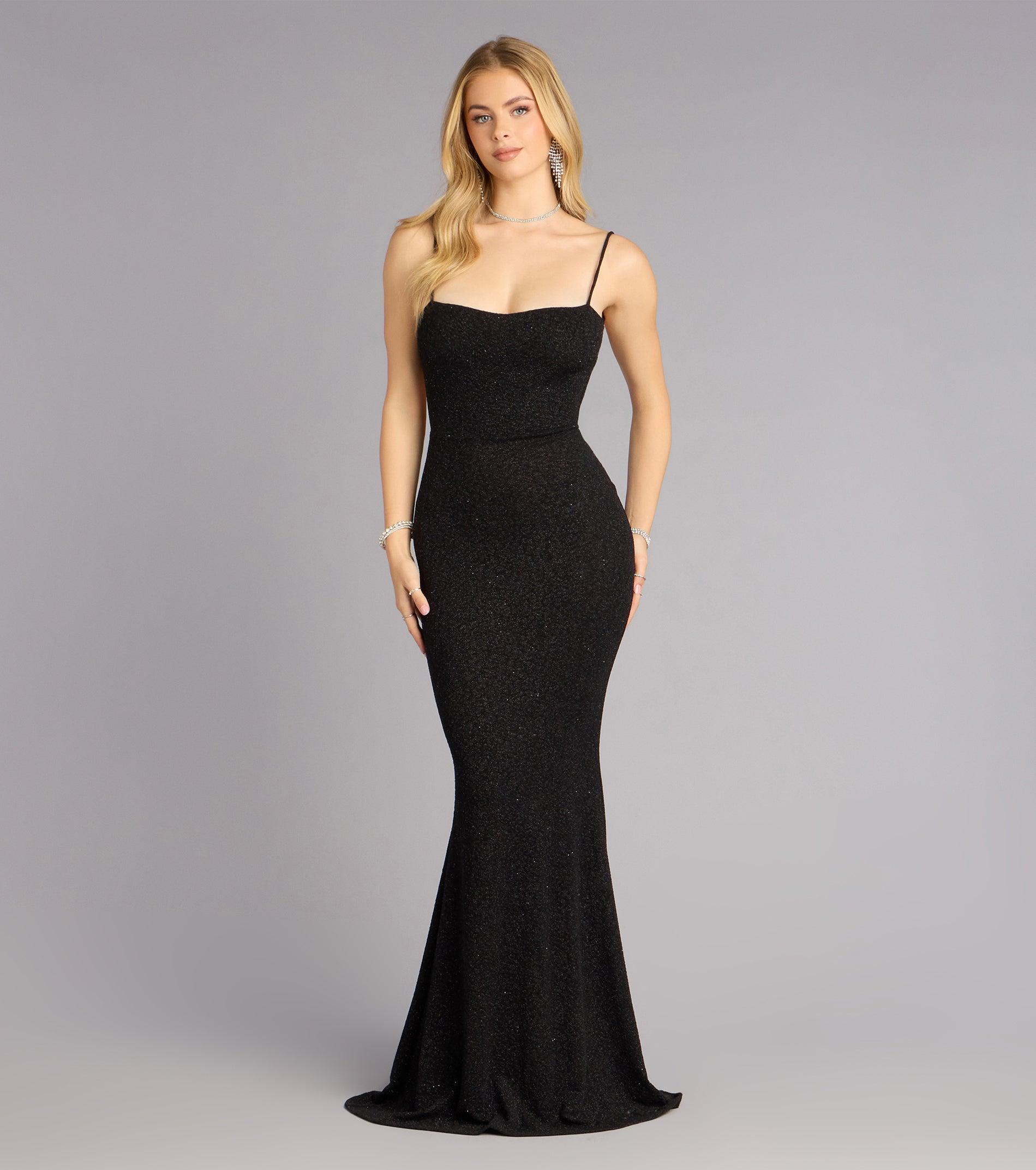 05002-7226_1_BLACK_GwendolynGlitterKnitBowBackMermaidDress