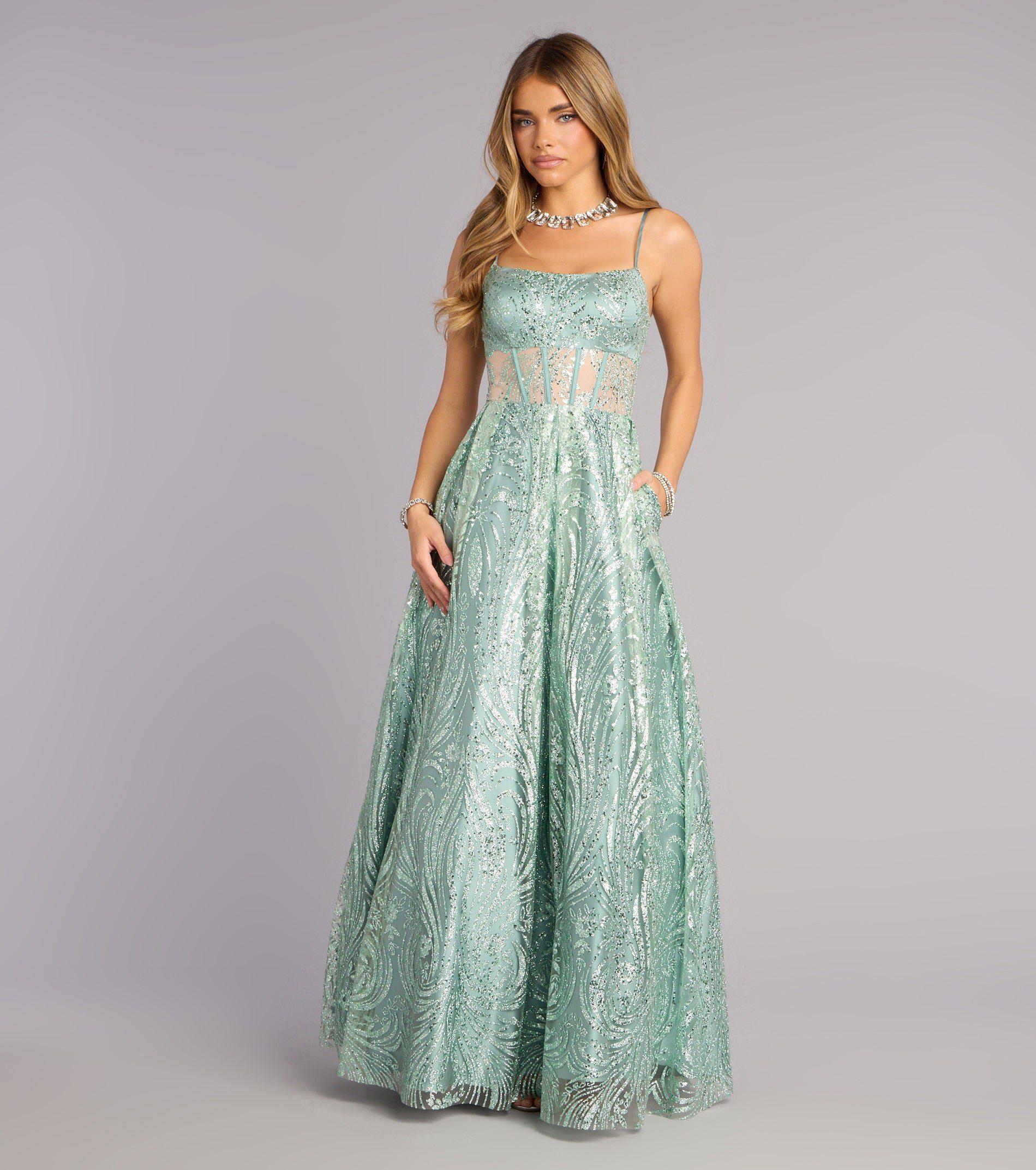 05005-000013_1_SAGE_AriaGlitterSequinMeshALineGown