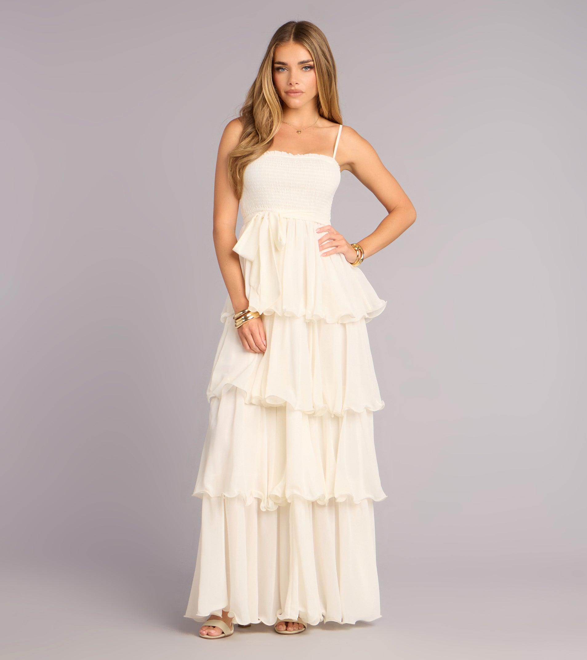 05101-000921_1_IVORY_03CHIFFONSPGSTRAPSQUARENECKWSIDETIETIEREDRUFFLEMAXI05101000921012