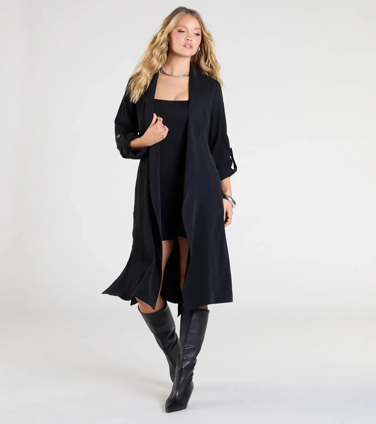 06204-2119_1_BLACK_StylishSeasonBeltedDusterTrenchCoat