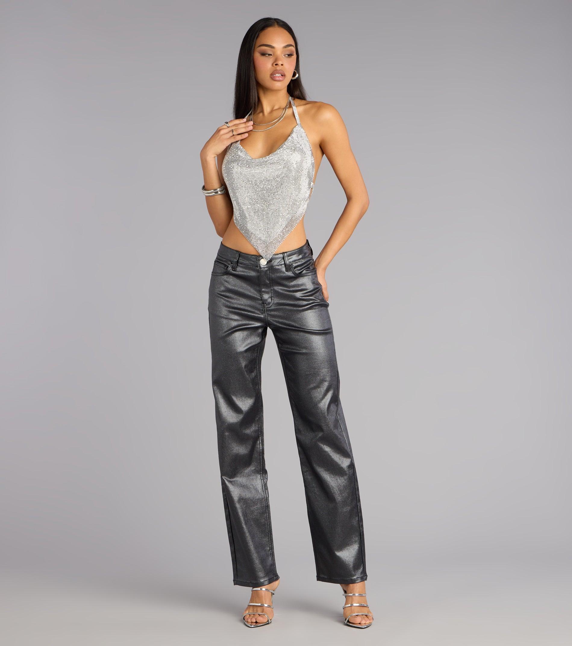 06402-000011_1_BLACK_COATEDGLITTERSTRIGHTLEGPANT06402000011001