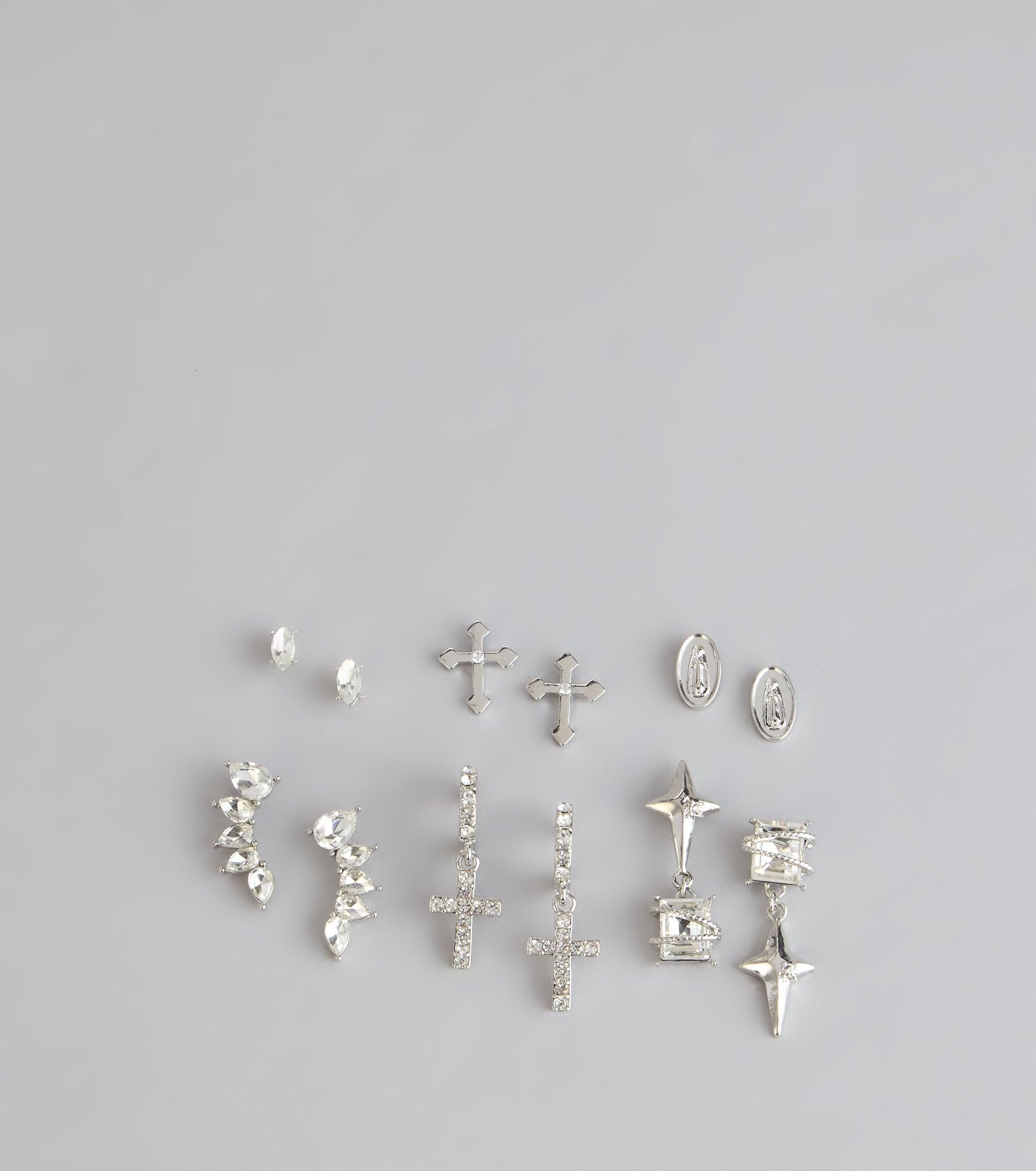 07001-000318_1_SILVER_C6PKMULTIEARRINGS07001000318006