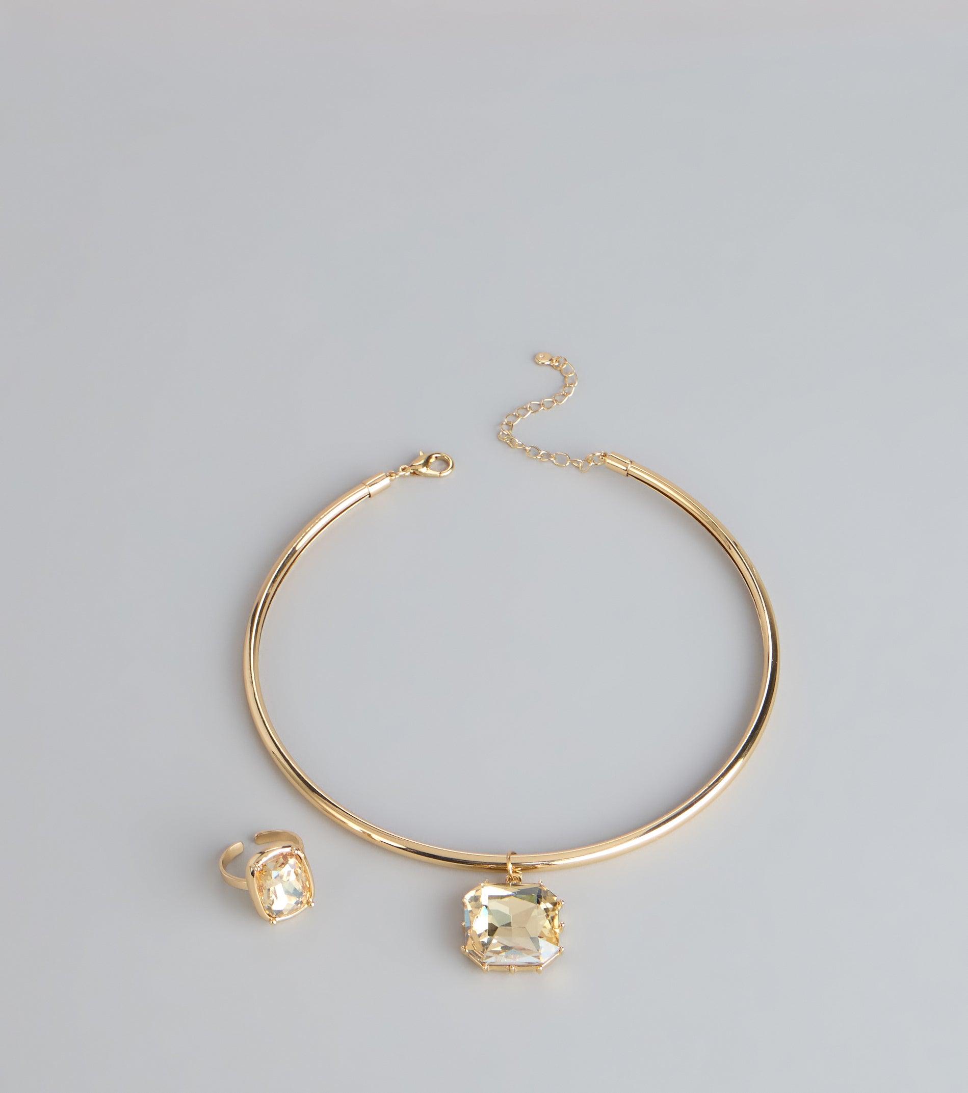 07002-000398_1_GOLD_SRHINESTONEPENDANTCOLLARRINGSET07002000398072