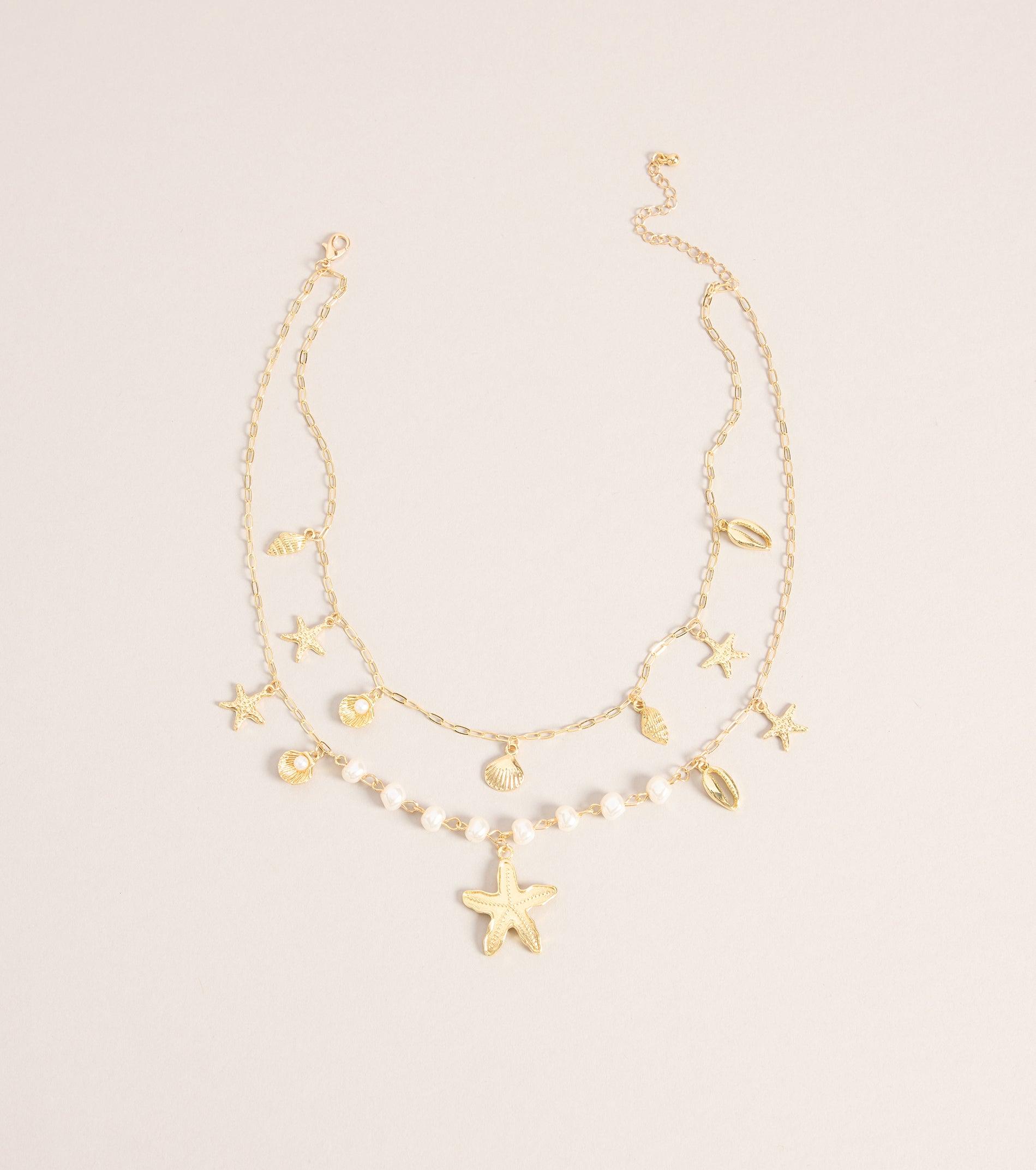 07002-000459_1_GOLD_CLAYEREDSEALIFECHARMNECKLACE07002000459072