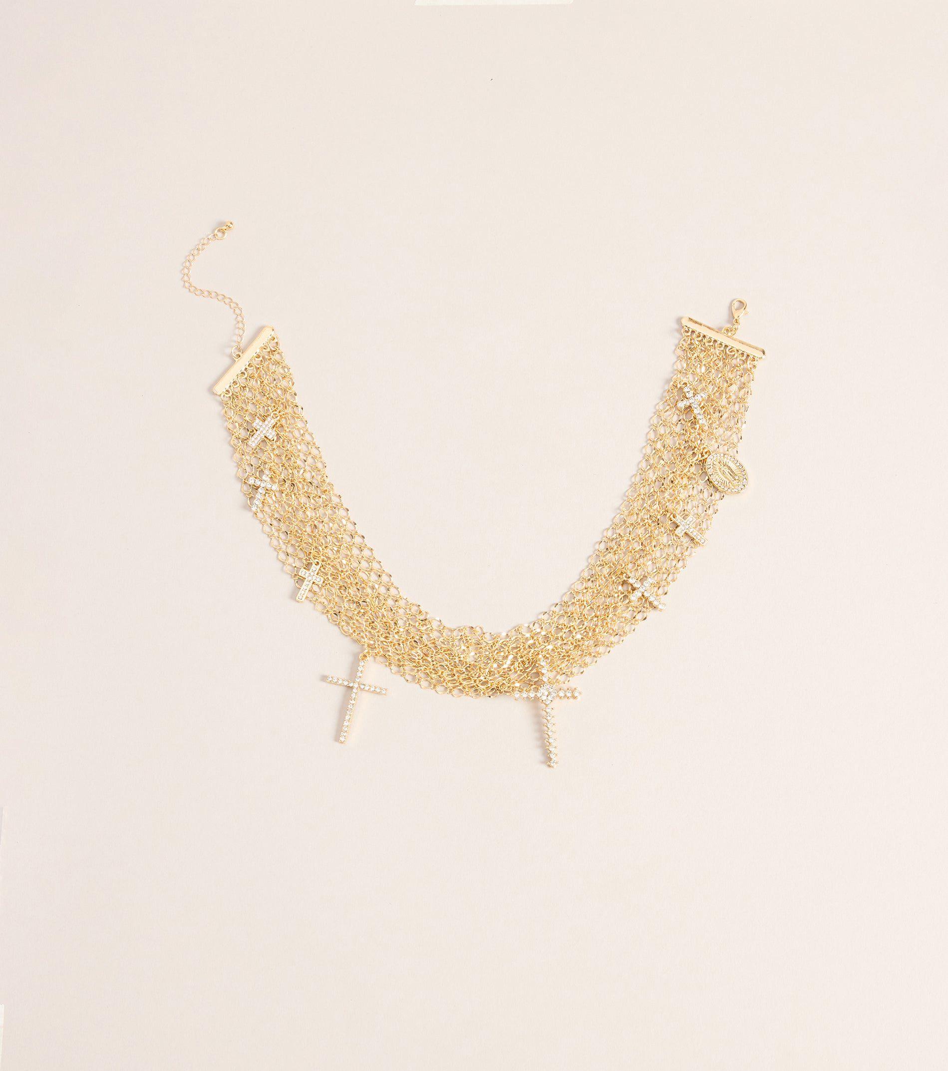 07002-000460_1_GOLD_CMULTILAYEREDCROSSPENDANTNECKLACE07002000460072