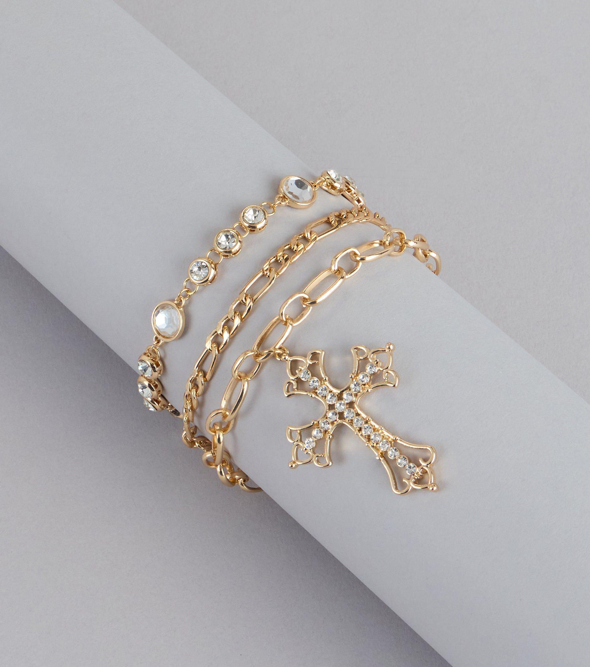 07003-000224_1_GOLD_FESTCROSSPENDANTANKLET07003000224072