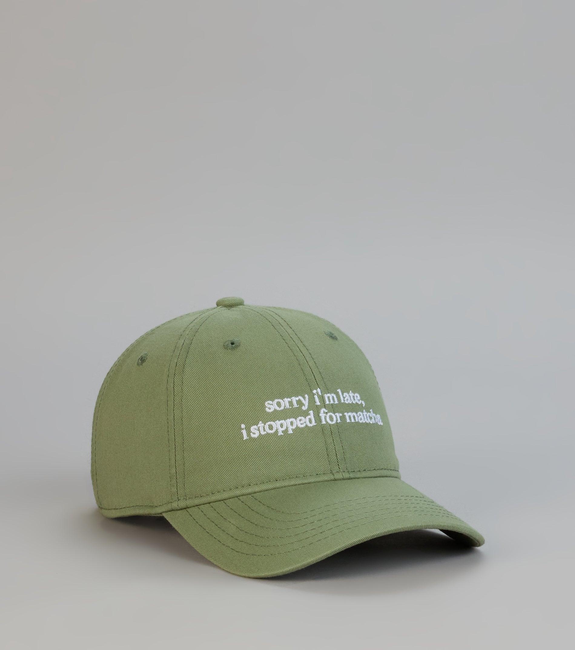 07302-000208_1_SAGE_SorryImLateMatchaBaseballCap