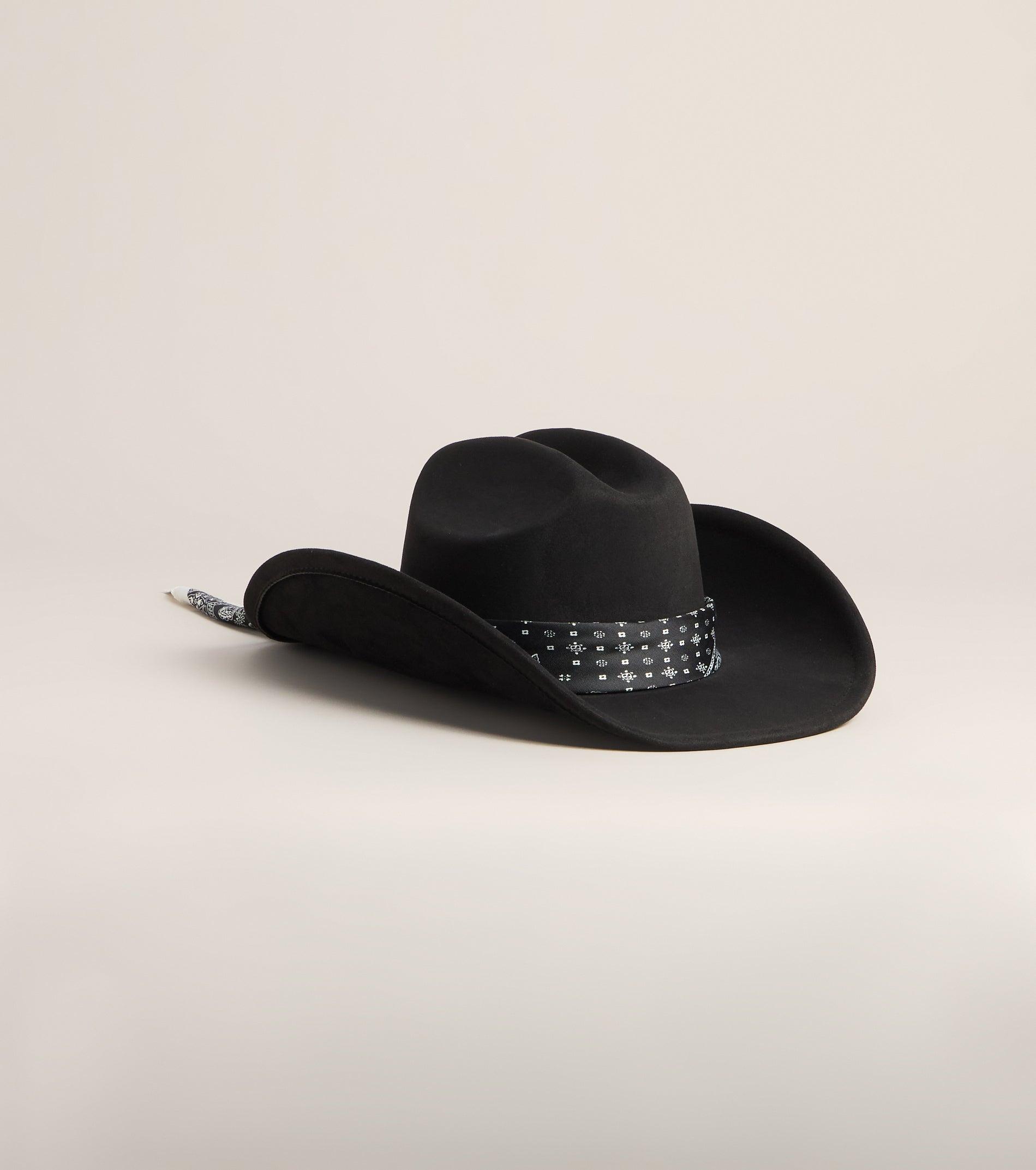 07302-000280_1_BLACK_SCARFTRIMCOWBOYHAT07302000280001